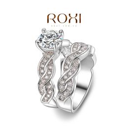 wholesale 2pcs pair roxi exquisite gold white plated wedding ringplatinum plated with aaa zirconfashion ringscouple rings - Wedding Rings On Sale wholesale 2pcs pair roxi exquisite gold white plated wedding ringplatinum plated with aaa zirconfashion ringscouple rings - Wedding Rings On Sale