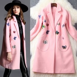 pink designer coat