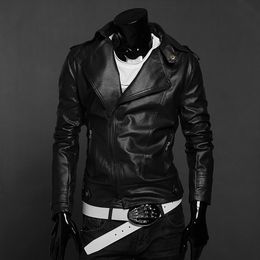 Discount Leather Mens Biker Bomber Jacket | 2017 Leather Mens ...