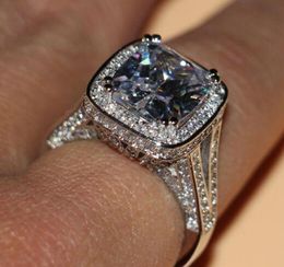 wholesale free shipping fine 8ct big stone white sapphire 14kt white gold filled gf simulated diamond wedding engagement band ring - Big Diamond Wedding Rings wholesale free shipping fine 8ct big stone white sapphire 14kt white gold filled gf simulated diamond wedding engagement band ring - Big Diamond Wedding Rings