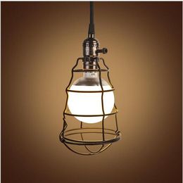 New design Retro Iron Industrial Pendant Ligths Loft Lamps Nordic Ciuntry Style Birdcage LED Pendant Light Hanging Lamp Fixtures