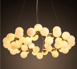 2017 new arrivals village style LED round glass pendant lights 25 45 heads loft light fixture modo led glass