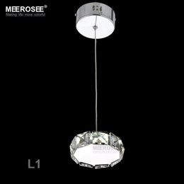 1 Light LED Crystal Chandelier Small Suspension Lamp LED Lustre Light Pure K9 Crystal Light for Porch Aisle Price