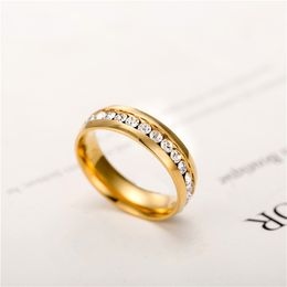 wholesale 18k gold plated crystal wedding rings for women stainless steel ring promotion discount - Discount Wedding Rings Women wholesale 18k gold plated crystal wedding rings for women stainless steel ring promotion discount - Discount Wedding Rings Women