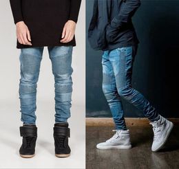Discount swag joggers style New Streetwear Mens Skinny Biker Jeans homme Mens Motorcycle Slim Fit Hip