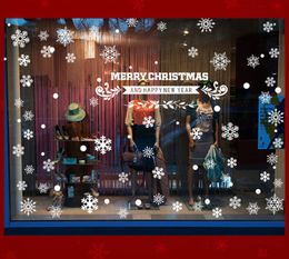 Christmas Decorations Xmas 48 Elegant Snowflake Window Clings Reusable Stickers 4 Patterns Festive Party Supplies #20161025-4