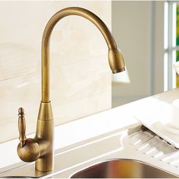 free shipping single cold tall antique brass kitchen sink faucet vanity faucet swivel mixer tap faucet - Brass Kitchen Sink free shipping single cold tall antique brass kitchen sink faucet vanity faucet swivel mixer tap faucet - Brass Kitchen Sink