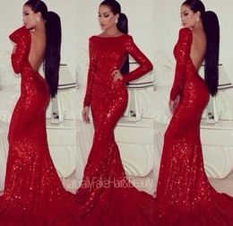 Mermaid Sparkly Prom Dresses Online - Red Sparkly Mermaid Prom ...