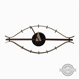 discount designer wall watches home decor designer eye wall clock silence quartz watch horloge murale factory