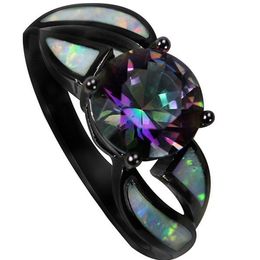 size 5 11 black gold 925 sterling silver australian fire opal ring wedding engagement propose cocktail promise mother birthday gifts - Black Opal Wedding Rings size 5 11 black gold 925 sterling silver australian fire opal ring wedding engagement propose cocktail promise mother birthday gifts - Black Opal Wedding Rings