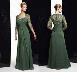 moss green mother of the bride dress