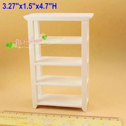 1:12 scale Dollhouse Miniatures White Bookcase shelving showcase Doll house wood furniture Mini muebles
