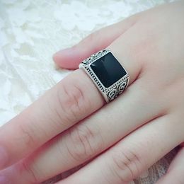discount wedding ring man woman new design silver plated new design black square cut stone rings - Wedding Ring Man discount wedding ring man woman new design silver plated new design black square cut stone rings - Wedding Ring Man