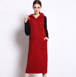 Discount Red Sweater Dresses For Women  2017 Red Sweater Dresses ...