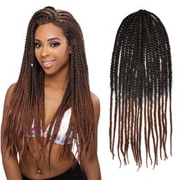 Box Braids Small 80g Black Dark Brown 2 Tone Hair Crochet Twist Braids ...