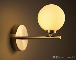 glass globe led sconce lighting nordic lights for bedroom living room art glass chandelier G4 bulb wall light cheap
