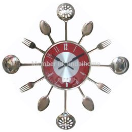 wholesale 18inch large decorative wall clocks metal spoon fork kitchen wall clock cutlery utensil creative design home decor decorative kitchen wall clocks - Decorative Wall Clocks wholesale 18inch large decorative wall clocks metal spoon fork kitchen wall clock cutlery utensil creative design home decor decorative kitchen wall clocks - Decorative Wall Clocks