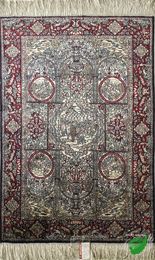 YISI handmade silk rug carpet tapestry Oriental rugs,Italian carpets,European Persian carpets,Oriental carpets,Turkey carpets 2x3ft-61x91cm
