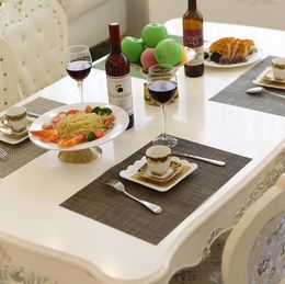 new practical pvc table mat with woven design plastic colourful placemats cup coaster kitchen dining table mat free shipping - Kitchen Table Mats new practical pvc table mat with woven design plastic colourful placemats cup coaster kitchen dining table mat free shipping - Kitchen Table Mats