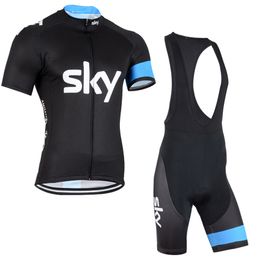 Discount blue cycling jersey sets SKY cycling jersey Pro ropa ciclismo hombre 2017 Short Sleeves mtb bike maillot mountain Bicicleta bicycle clothing set