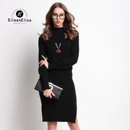 Black long sleeve sweater dress 2017 Black long sleeve sweater dress 2017