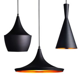 Modern simple style restaurant coffee shop pendant light study LED light Black White Two Color 100% Cotton