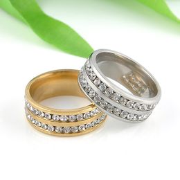 wholesale 1 pc gold silver crystal rings female stainless steel wedding engagement charm rings for women fashion jewelry size 8 9 10 cheap wedding rings - Discount Wedding Rings Women wholesale 1 pc gold silver crystal rings female stainless steel wedding engagement charm rings for women fashion jewelry size 8 9 10 cheap wedding rings - Discount Wedding Rings Women