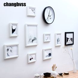 Wall Hanging Photo Frames Designs wall hanging photo frames designs New Modern Style Wooden Wall Hanging Photo Frames Simple 9 Pcs Set Wall Picture Frames Chinese Ink Painting Wall Picture Frames With Clock Wall Hanging Photo Frames Designs studio wall easel easy multi level display 30 plus frames New Modern Style Wooden Wall Hanging Photo Frames Simple 9 Pcs Set Wall Picture Frames Chinese Ink Painting Wall Picture Frames With Clock