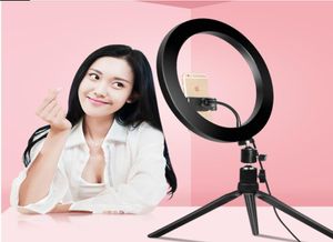 26cm téléphone LED anneau lumineux Selfie anneau lampe nouveauté nouveautés 2019 photographie vidéo en direct Studio lumière de remplissage Po lumière pour Smartph2207690