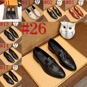 26Model Nouveaux hommes Designer chaussures habillées chaussures formelles chaussures d'affaires faites à la main pour hommes chaussures de mariage grande taille en cuir véritable à lacets mâle 38-45