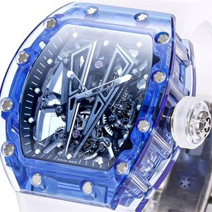 27-03 Roaring Bull Montre de Luxe Luxury Watch Tourbillon Mouvement mécanique Sapphire Crystal Case transparente Men Mencys Wrist Wrist Watchs Relojes étanche
