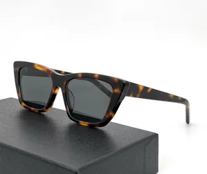 276 Gafas de sol de mica Diseñador popular Mujeres Fashon Retro Gafas con montura en forma de ojo de gato Verano Ocio Estilo salvaje Protección UV400 Viene con estuche