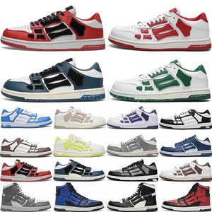 2024 Chaussures Skel-top Low Casual Chores Squelette Oons Runner Top Skel Skelet Skeleton Femme Men Sneakers Blanc Blanc Vérathe en cuir authentique Chaussure B5