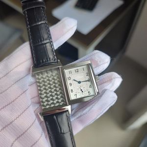 27x46mm Reverso montre le plus récent cadran miroir ultra mince 3978480 en acier inoxydable Japon Quartz HOMMES FEMMES MONTRES qualité supérieure étanche montre-bracelet amoureux cadeau 06