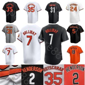 2024 Custom S-4xl 7 Holliday 35 RUTSCHMAN CITY Connect Jersey Urias Henderson Ryan Mountcastle Anthony Santander Cedric Mullins Austin Hays Ramon Baseball Jerseys