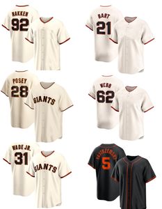 28 POSEY camisetas de béisbol yakuda tienda local en línea moda Cool Base Jersey dhgate Diseño de descuento 35 Crawford 92 NAKKEN 21 BART 8 PENCE 62 WEBB 5 YASTRZEMSKI WADE JR