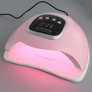 280W Pink SUN X15 MAX UV Lámpara de uñas LED para manicura 66LEDsGel Máquina de secado de esmalte con pantalla LCD grande Secador inteligente 231226