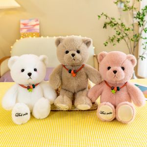 28 cm nouveau ours chanceux en peluche poupée fille poupées pour apaiser le cadeau d'anniversaire des enfants