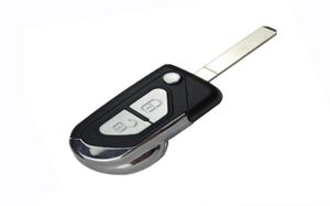Coque de clé télécommande pliable à 2 boutons, étui de remplacement pour clé de voiture, lame HU83 non coupée, pour citroën C3 C4 C5 DS324992672311366