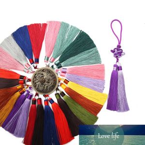 2 couleurs/Pc mélange noeuds Style chinois glands en soie pour bijoux à bricoler soi-même rideau de maison accessoires de couture clé de voiture sac pendentif artisanat gland