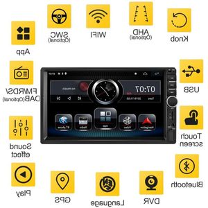 Livraison gratuite 2DIN Android 81 7 ''lecteur multimédia de voiture 16G 32G 64G WiFi FM RDS DAB AUX USB TF GPS autoradio 2Din Navig Ackd