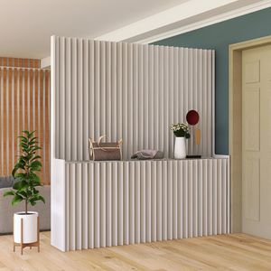 2M Height Creative Home Decor White Organ Paper Wall Screen Room Dividers Office Partition Removable Folding Baffle Fence