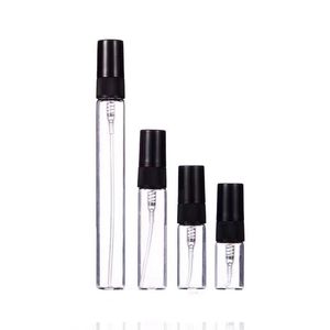 2 ml 3ml 5ml 10ml Perfume Bouteille en verre noir transportable mini-bouteilles de cosmétiques vides échantillon de flacons de verre minces 284