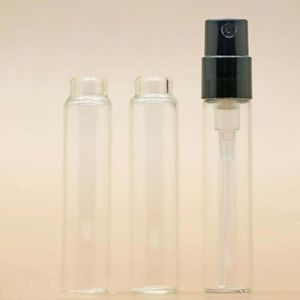 Mini bouteilles de parfum en verre transparent de 2 ml, flacon pulvérisateur vide rechargeable, petit atomiseur de parfum Qrhmc