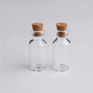 Flacons de 2 ml Bouteilles en verre transparent avec bouchons Mini bouteille en verre Bouchon en bois Pots d'échantillon vides Petit 16x35x7mm HauteurxDia Bouteille de souhait artisanale mignonne Mntg