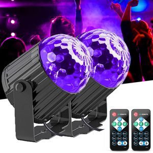 2Pack UV Black Light UltraViolet DJ DISCO Magic Ball Stage Blacklight para Glow Party Halloween Xmas Bar de baile Fluorescent Poster
