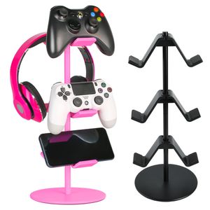 2PC support de poignée de contrôle de jeu en alliage d'aluminium à 3 niveaux support de casque Bluetooth poignée de contrôle de manette support universel pour Switch Pro/Xbox Elite/Xbox 360