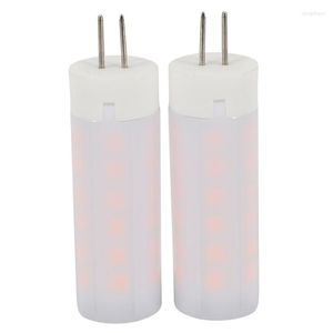 2Pcs 3W 230 Lm G4 LED Corn Lights 36 Leds SMD 2835 Efecto de llama Blanco cálido DC 12V (DC12V)