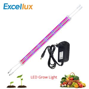 2PCS 50CM LED élèvent la lumière 12V avec adaptateur 2A 5630 Bar Lampes de croissance à spectre complet Plante de serre de rium étanche Y200917