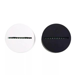 2 pièces 7 couleurs Base de lampe tactile pour veilleuse 3D LED Bases de lumières blanc/noir LED support de lampes Portalampada sans câble USB D3.5 LL